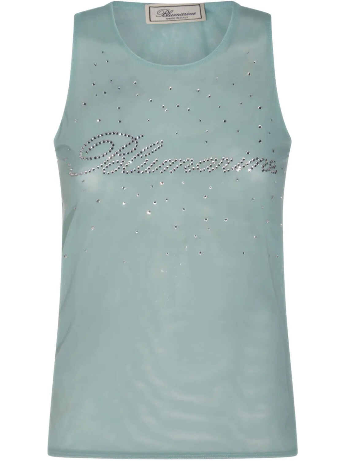 

Футболка Blumarine, украшенная стразами, синий