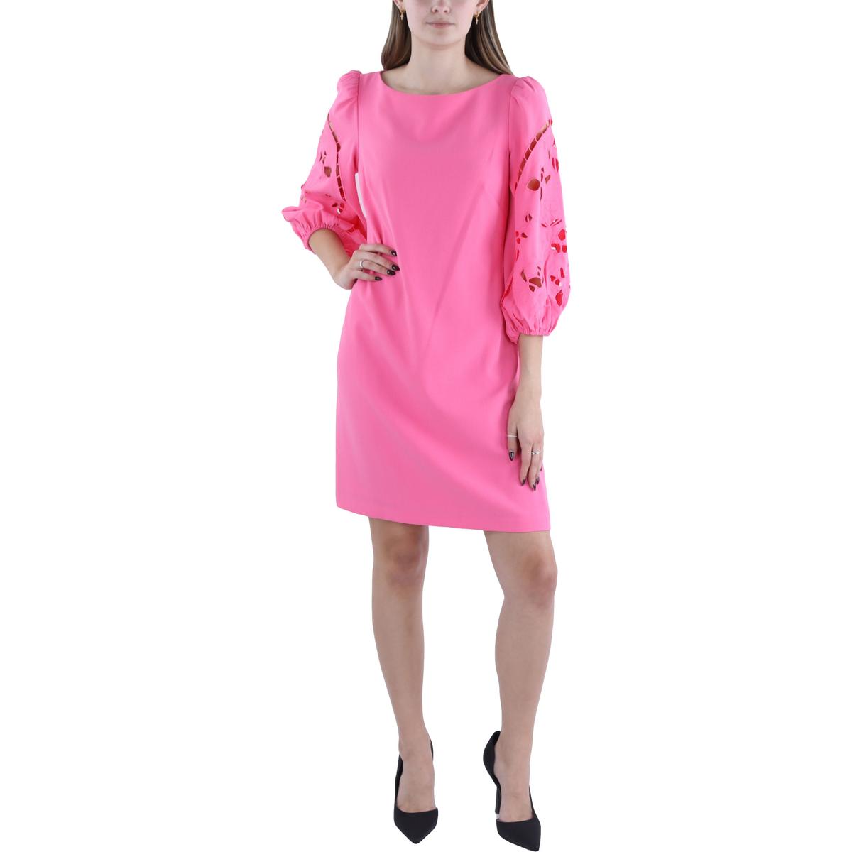 

Женское короткое мини-платье с вырезом Vince Camuto, цвет lipstickpink
