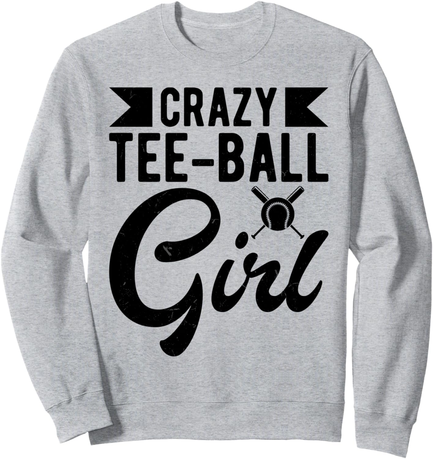 

Сумасшедшая девочка, играющая в тибол. Толстовка для девочки, играющей в тибол Teeball Girls, серый