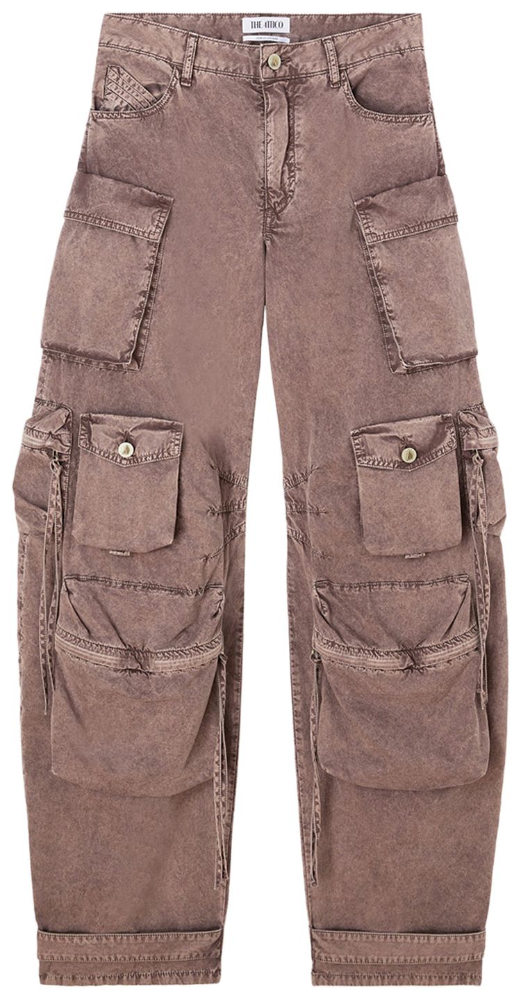 

Брюки The Attico Wide Leg Cargo Pant 'Washed Mauve', розовый