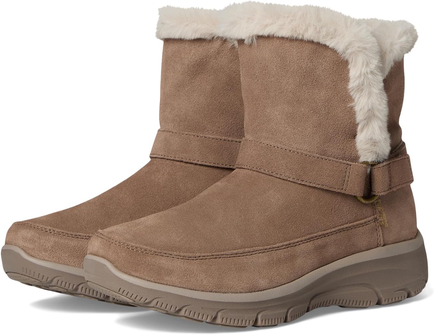 Ботинки женские SKECHERS Dreamers Luxe Vibe из замши и искусственного меха, коричневый