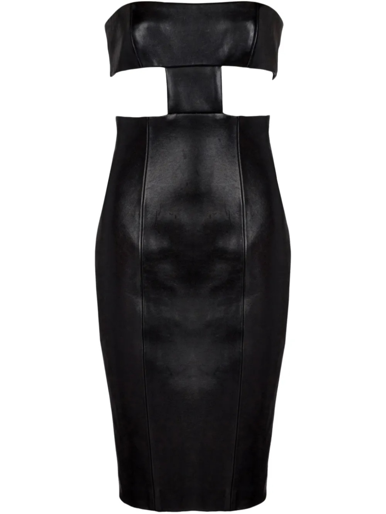 

Платье мини без бретелей Balmain, черный