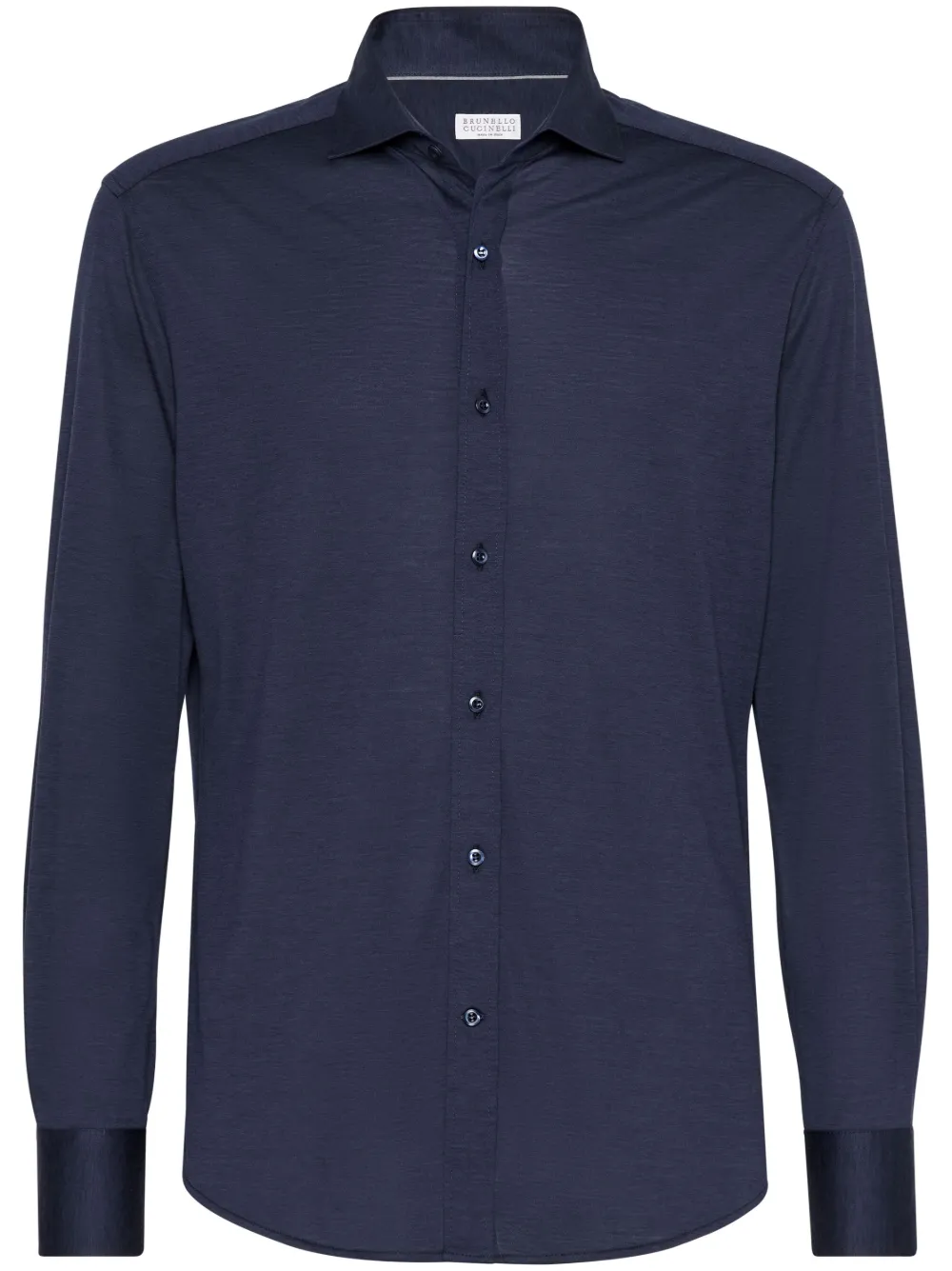 

Рубашка из джерси Brunello Cucinelli, синий