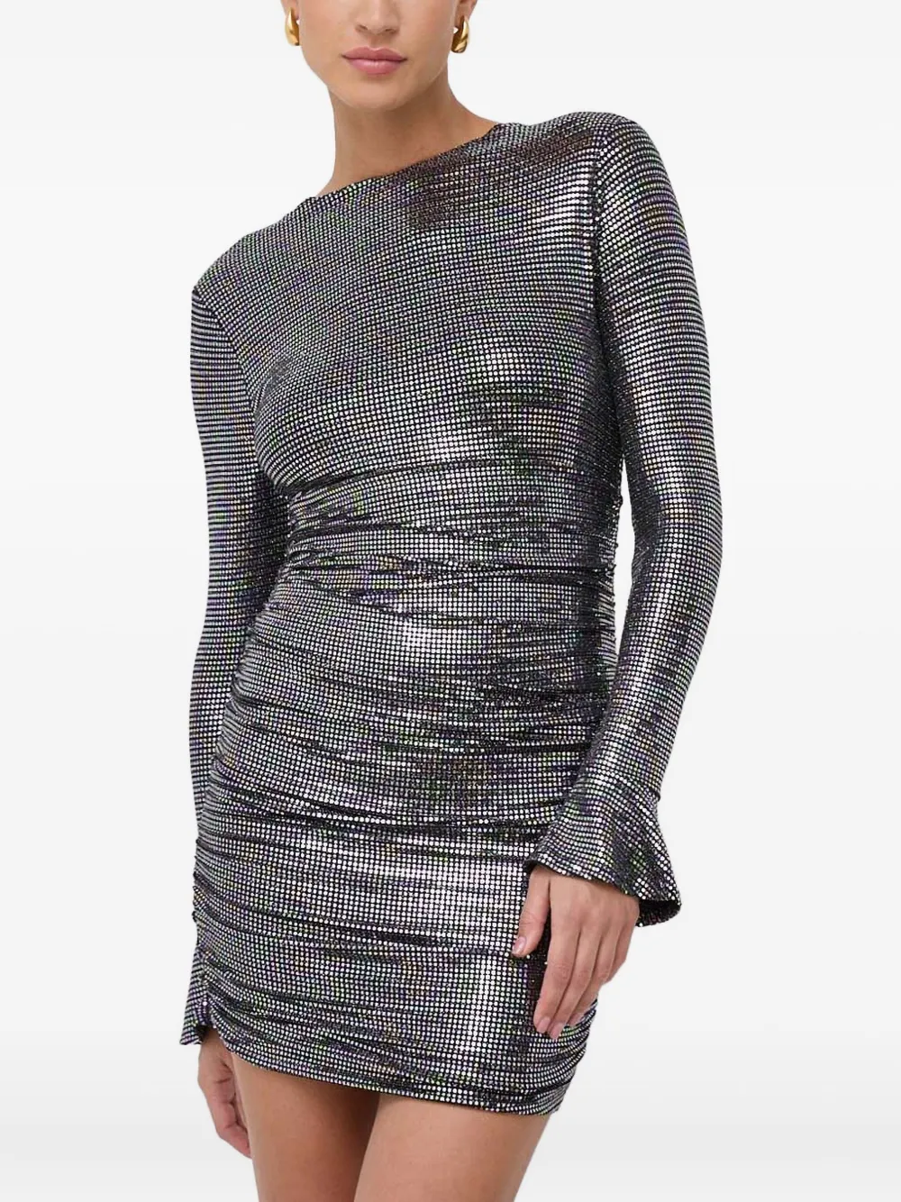 

Платье с длинными рукавами и сборками Guess Usa, черный