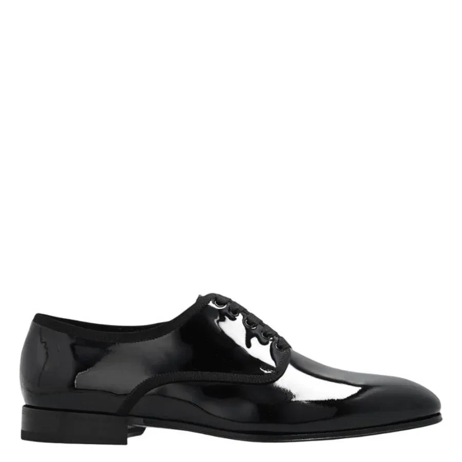 Туфли-дерби Ferragamo Magic Charlotte из лакированной кожи Salvatore Ferragamo, черный