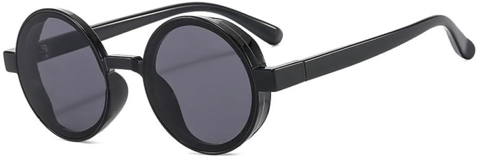 

Модные круглые солнцезащитные очки для женщин, ретро-солнцезащитные очки для мужчин, винтажные очки с защитой от УФ-излучения UV400, очки для отдыха на природе и пляже MTZJH, Black