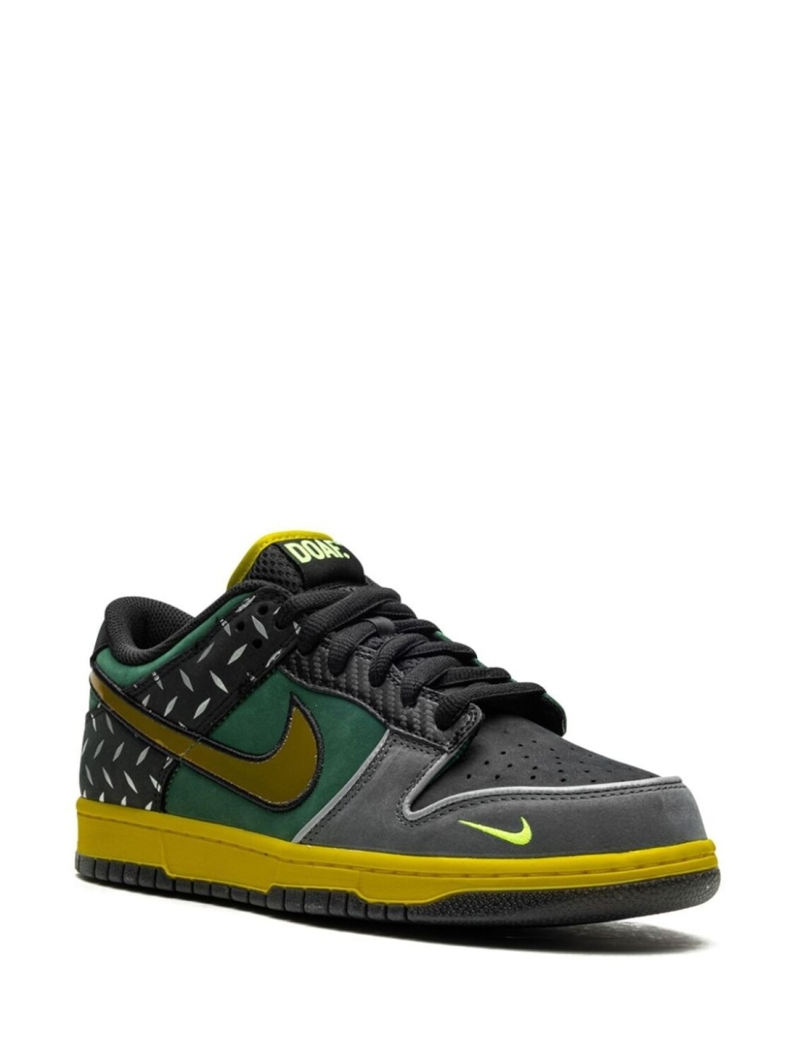 X DOAF Dunk Low "What The Duck- University of Oregon Home" кроссовки Nike, зеленый — фото 2