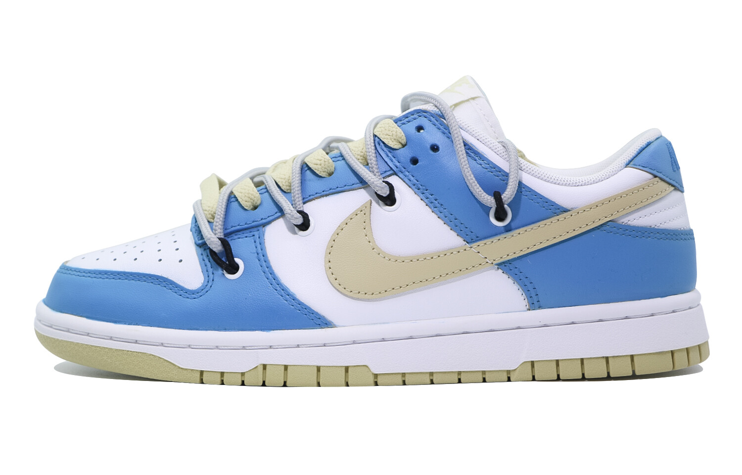 

Кроссовки Nike Dunk Skateboarding Shoes Men Low-top White/brown/blue, коричневый/синий