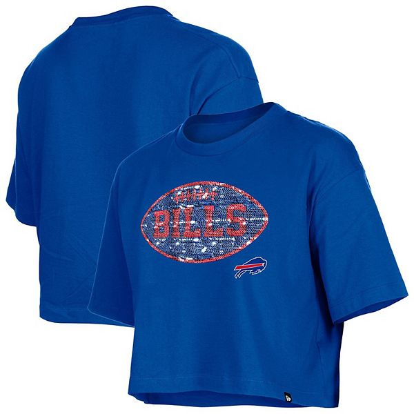 

Футболка Girl's Royal Buffalo Bills с пайетками New Era