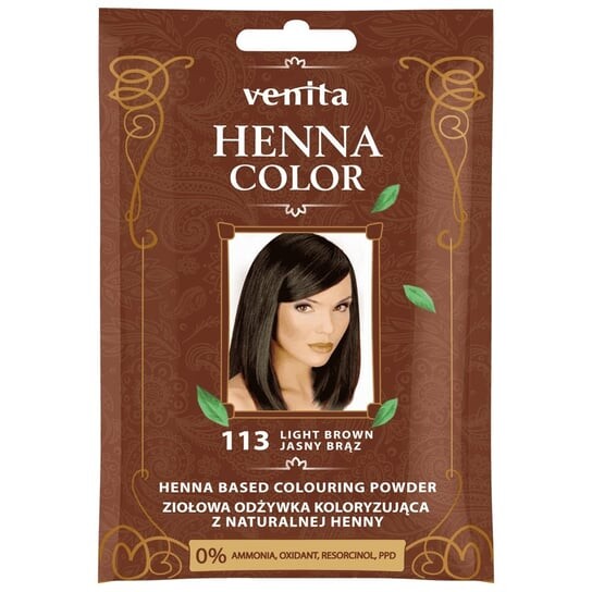 

Кондиционер-краситель, саше, 113 Светло-коричневый, 30 г Venita, Henna Color