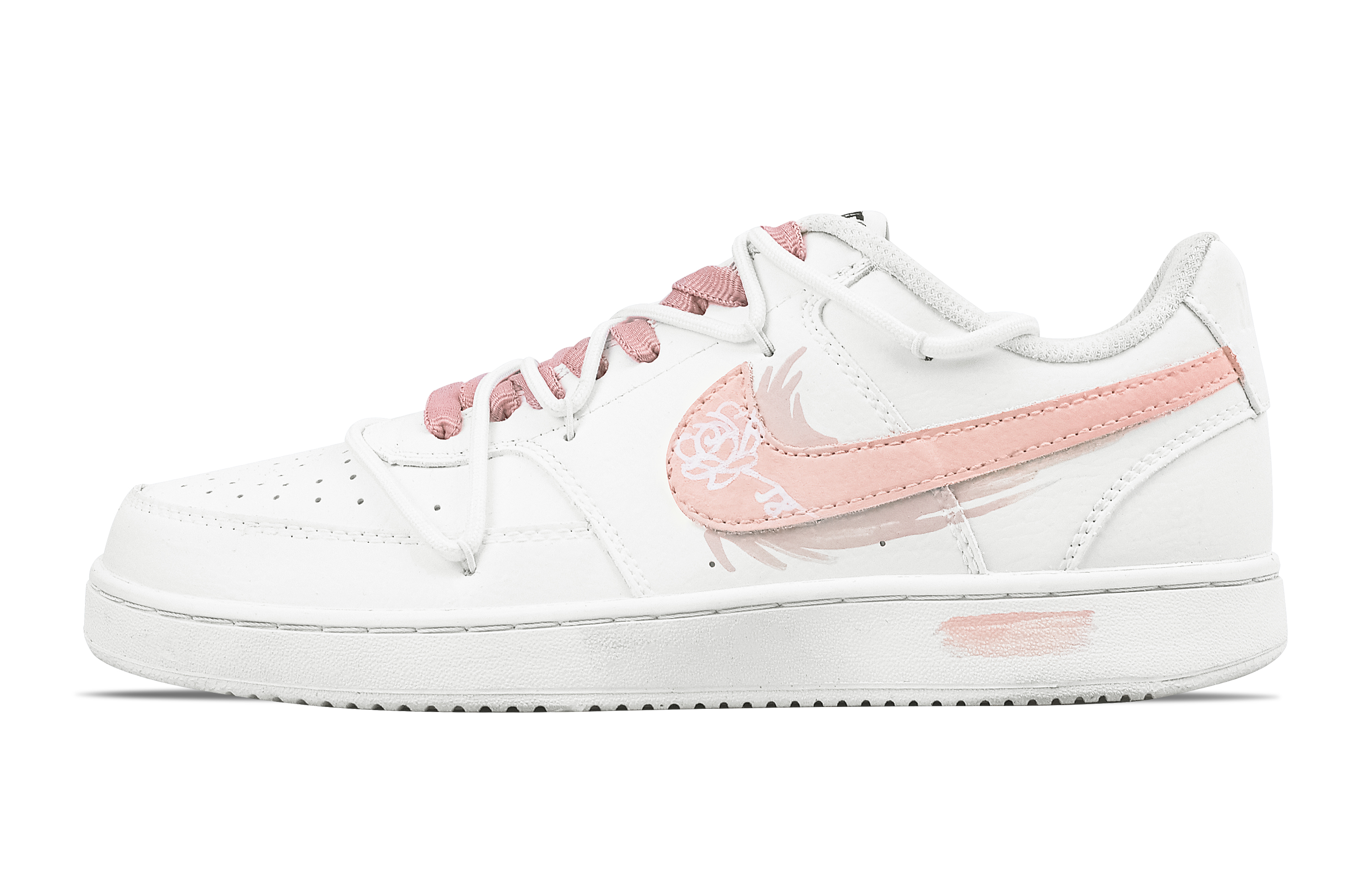 

Nike Кроссовки для скейтбординга Court Vision 1 Low Top, мужские, белые, розовые