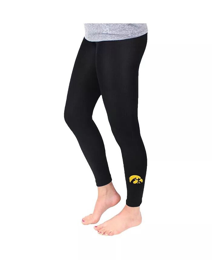

Женские черные флисовые леггинсы Iowa Hawkeyes ZooZatz