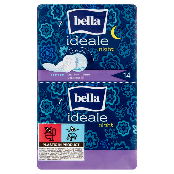 

Гигиенические прокладки, 14 шт./1 упаковка. Bella Ideale night