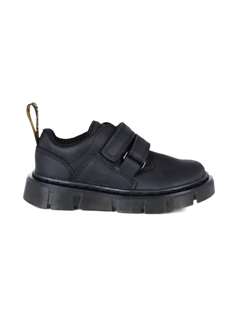 Кожаные мокасины Raffe с двойным ремешком Dr. Martens Kids, черный — фото 2