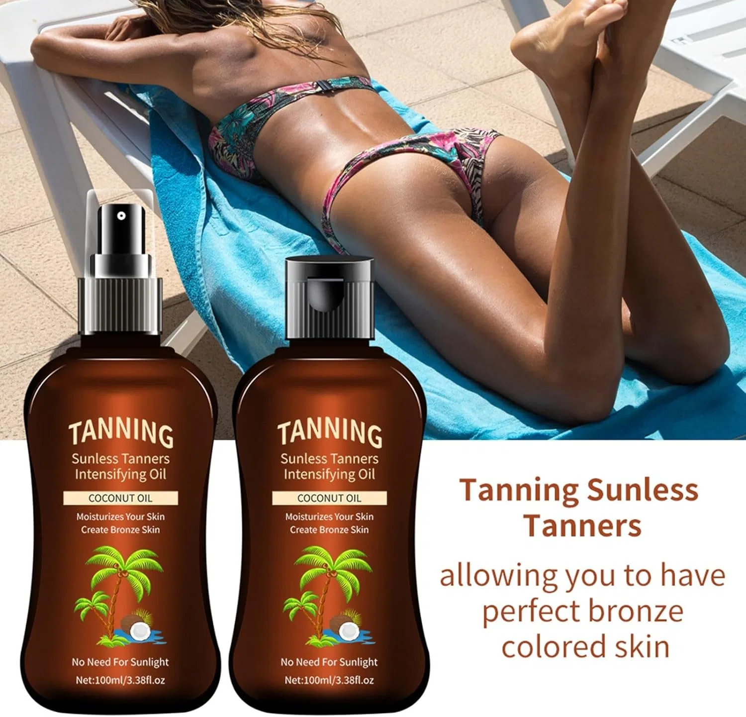Масло для загара Тропический Санд Фри Хавай Sun Oil Dark Black Generic — фото 3