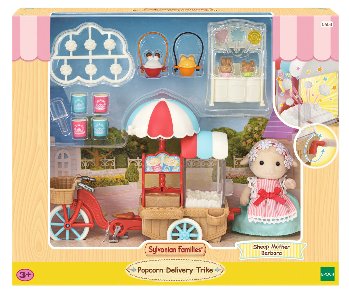 

Sylvanian Families, Набор передвижного магазина попкорна с фигуркой, 5653