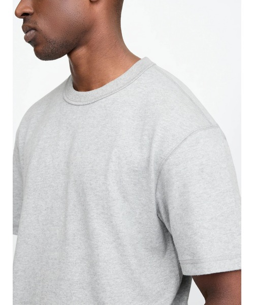 Унисекс футболка GAP Heavyweight укороченная серая — фото 3