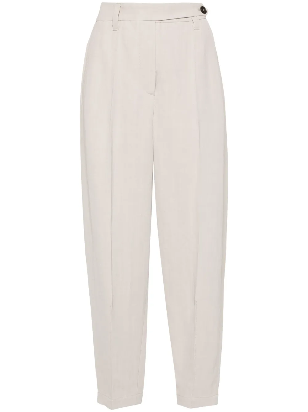 

Зауженные брюки с завышенной талией Brunello Cucinelli, нейтральный