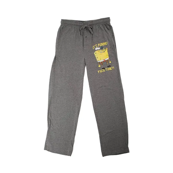 

Мужские штаны для сна SpongeBob SquarePants Funny Face Time, цвет Charcoal Heather