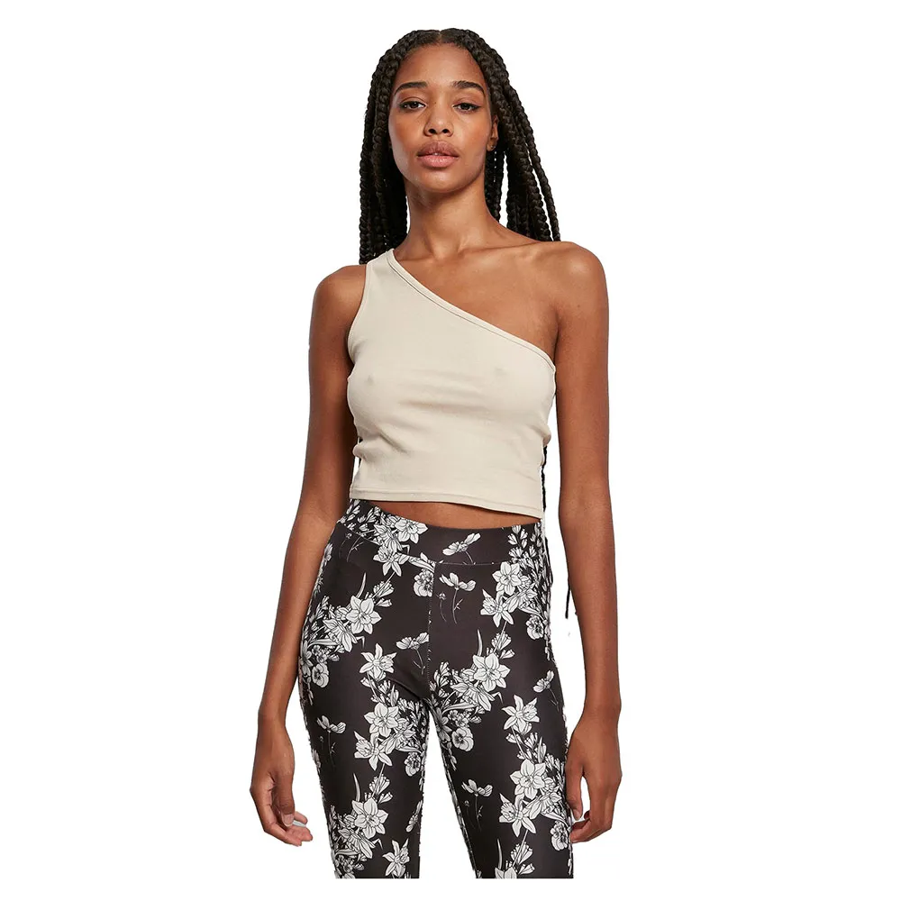 

Спортивный бюстгальтер Urban Classics Crop Top Asym sports bra, бежевый