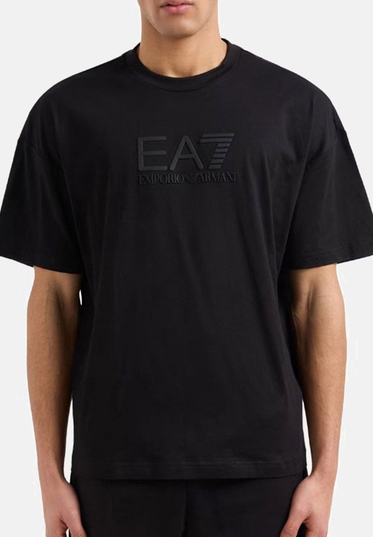 

Футболка с принтом EA7 Emporio Armani, черный