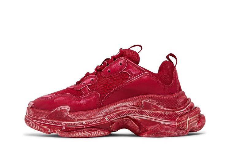 Кроссовки Balenciaga Wmns Triple S Sneaker Dark Red, красный — фото 3