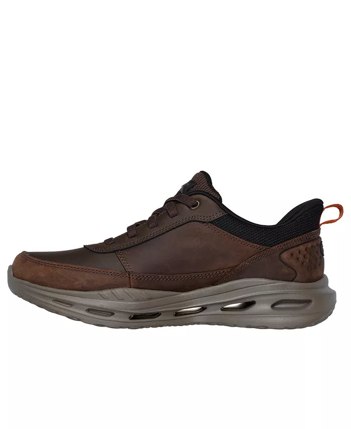 Мужские слипоны Arch Fit Orvan Moxley для ходьбы от Finish Line Skechers, коричневый — фото 3
