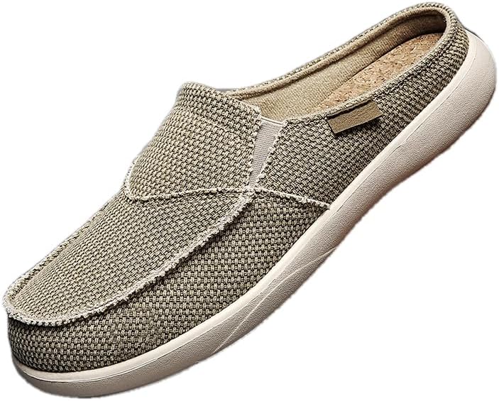 

Мужские тканевые тапочки KVDrcs, слипоны, повседневные лоферы, обувь для улицы и дома, домашние тапочки, мужские слайды, хаки