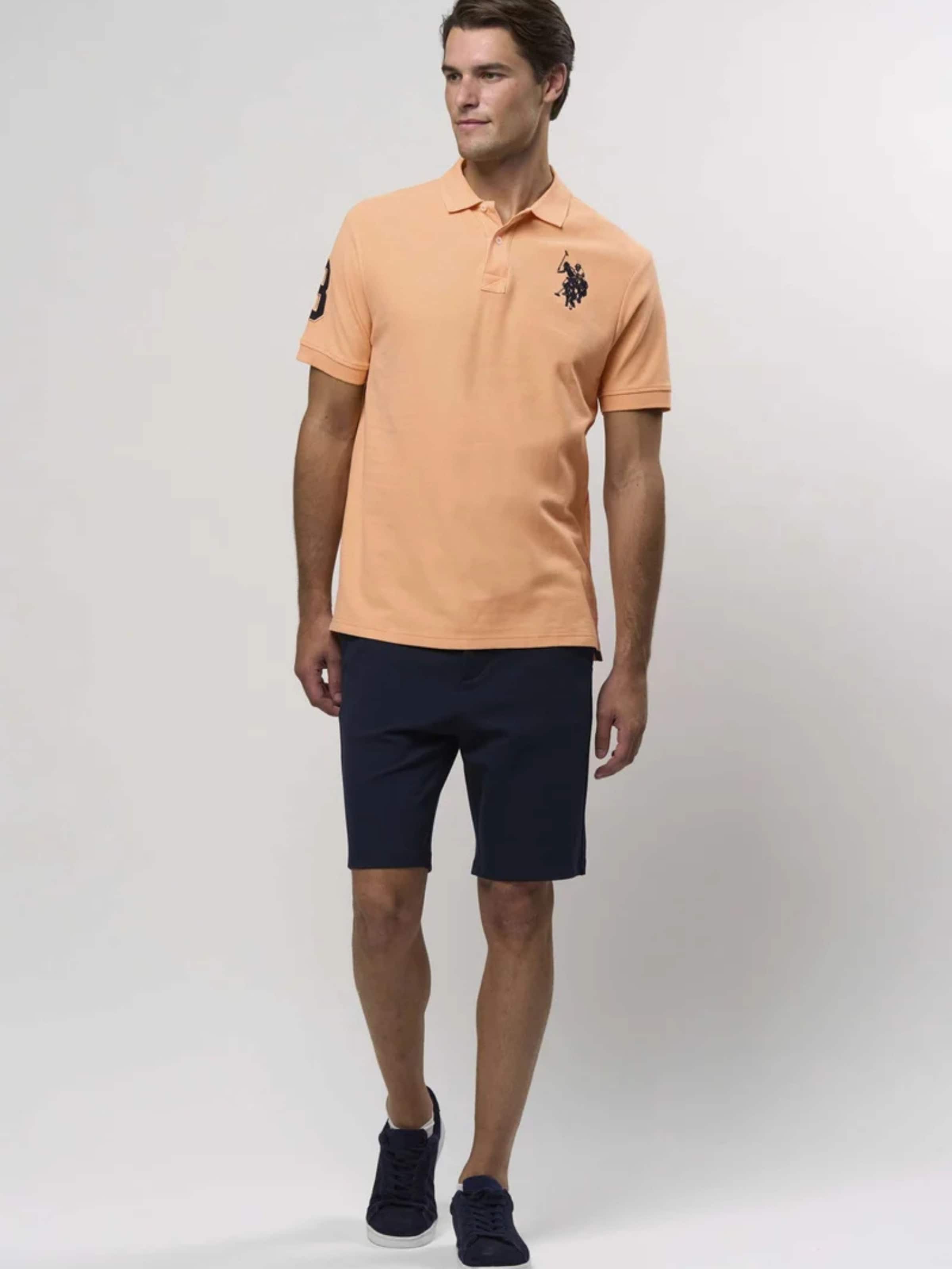 U.S. POLO ASSN. Рубашка на пуговицах 'UMALFREDO' оранжевого цвета Regular fit — фото 4