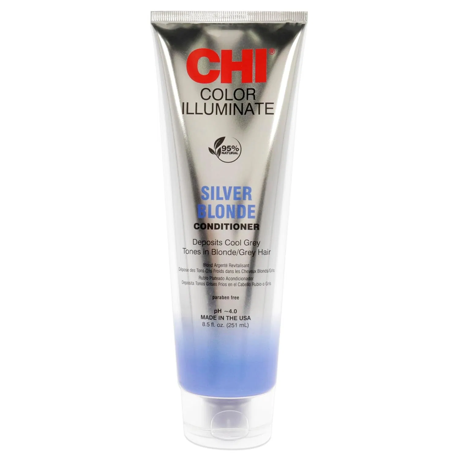 Кондиционер для усиления цвета CHI Ionic Color Illuminate Silver Blonde 251 мл Chi, Silver Blonde