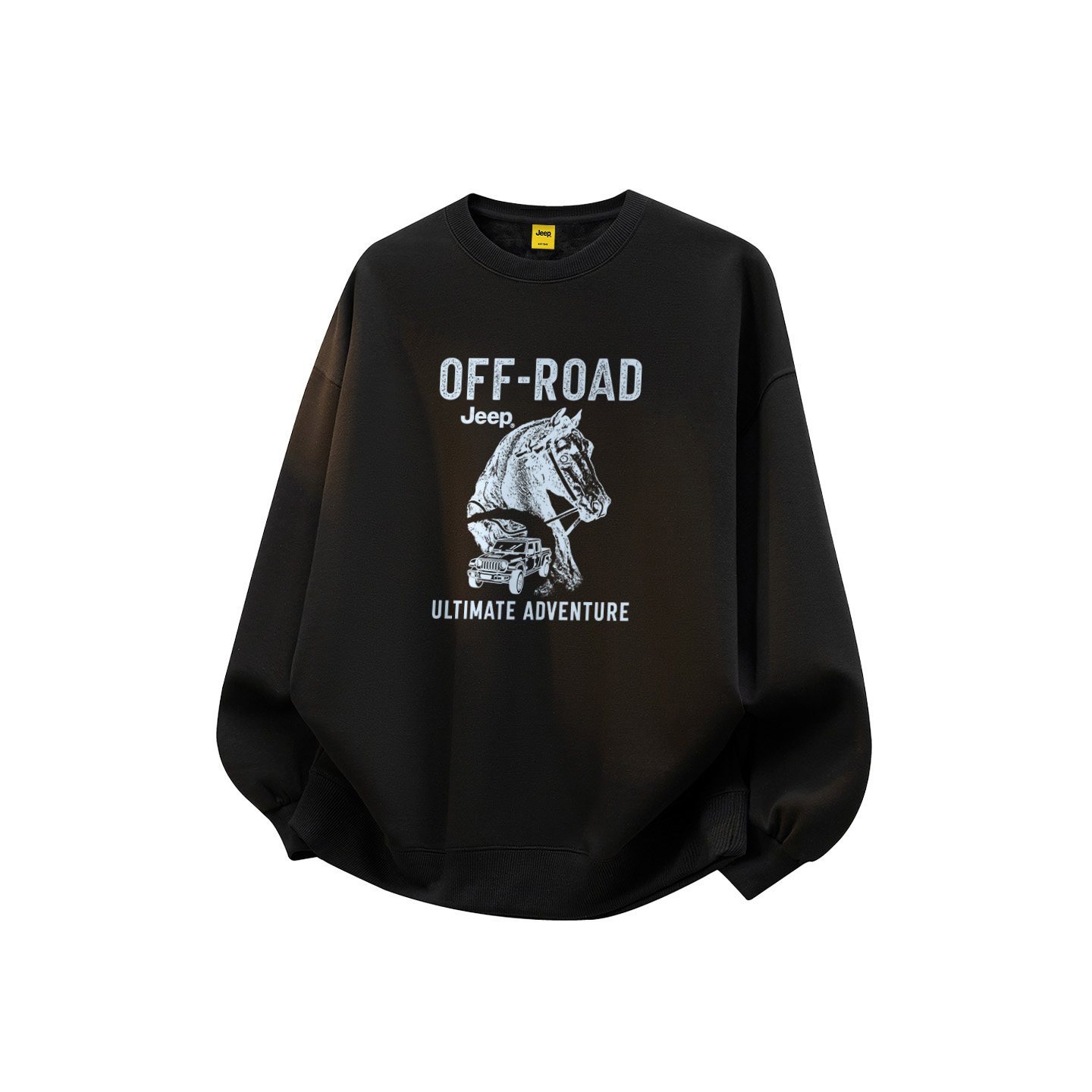 

Свитшот Unisex Crew Neck Thickened Regular Jeep, pure черный