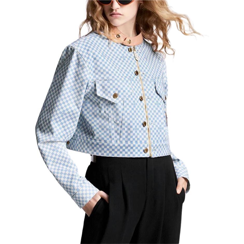 LOUIS VUITTON Женская куртка, цвет Light Blue — фото 4