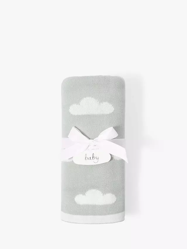 

Детское одеяло Katie Loxton Cloud Print, Sage, цвет sage