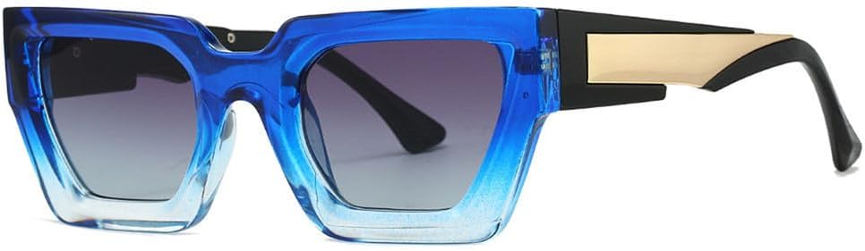 

Солнцезащитные очки UV400 — большая оправа, конфетные цвета, панк-градиентная расцветка, для женщин и мужчин, для бега и занятий спортом на открытом воздухе generic, Blue Gray Blue