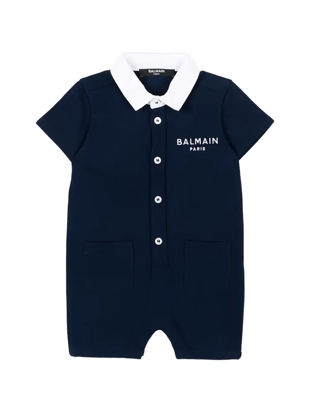 Детская одежда с воротником и карманом Balmain Kids, синий