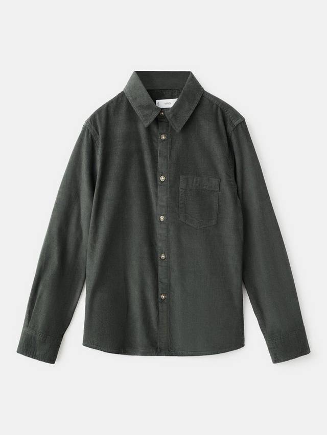 

Детская рубашка Coen с длинными рукавами из вельвета Mango, Green