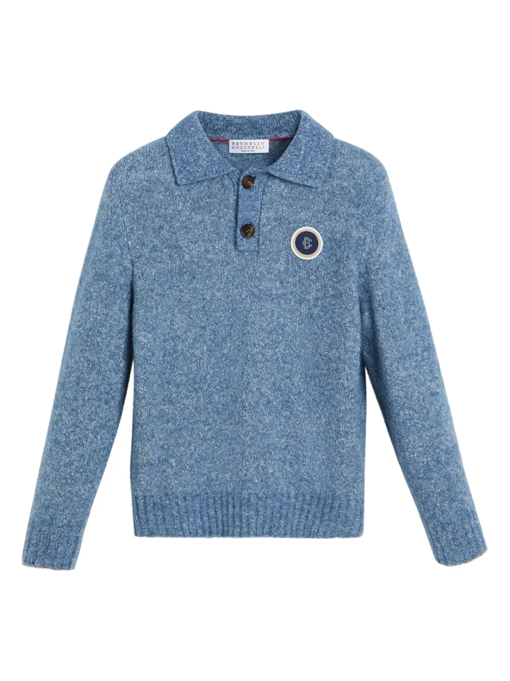 

Свитер с логотипом Brunello Cucinelli Kids, синий