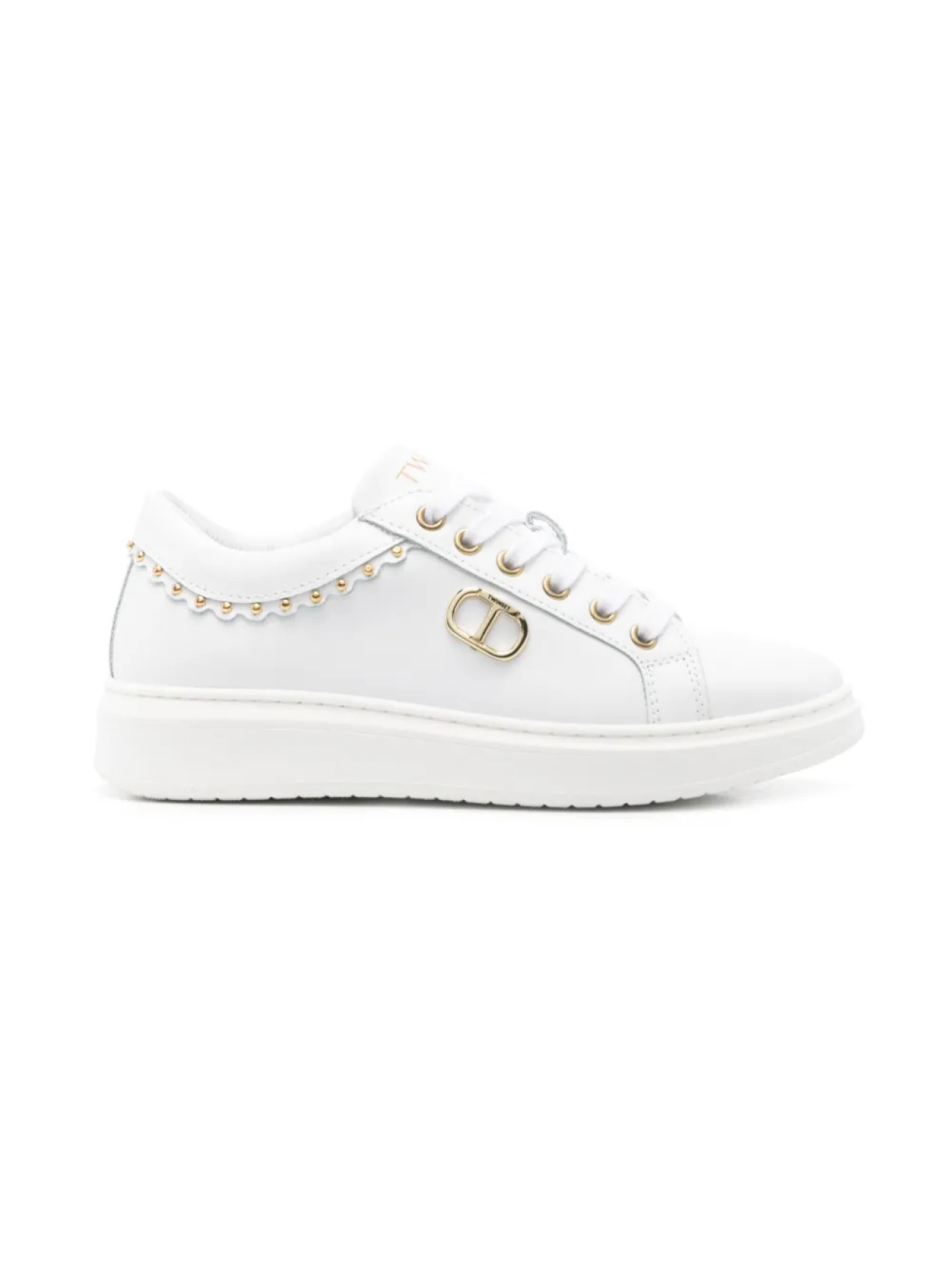 

Кожаные кроссовки TWINSET Kids, белый