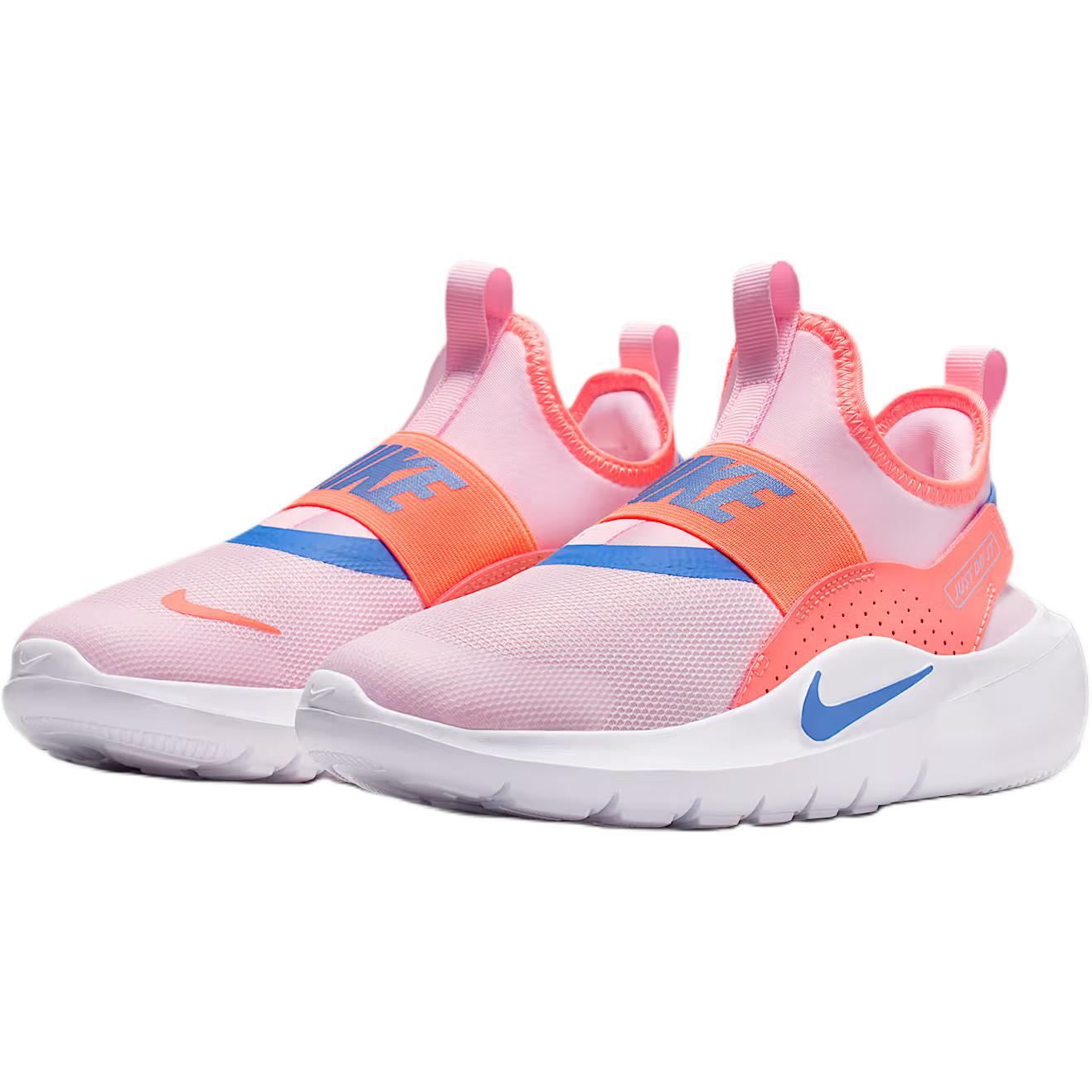 Кроссовки Flex Runner Shock Absorbers с низким верхом для детей и подростков Nike, розовый/белый/оранжевый — фото 3