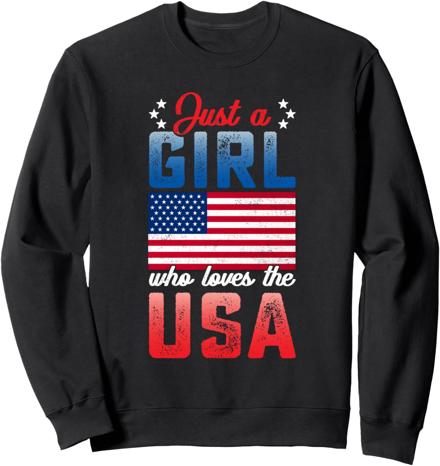

Девушка, которая любит США. Патриотическая толстовка с американским флагом 4Th Of July America Independence Day Usa Store, черный