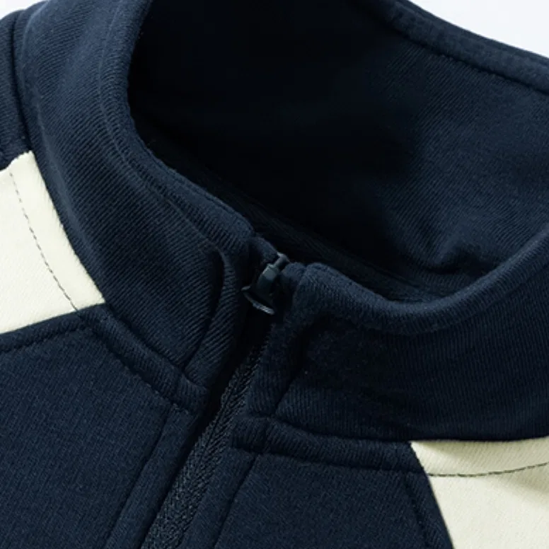 Свитшот детский с полуоткрытым воротом PEAK Navy Blue — фото 4