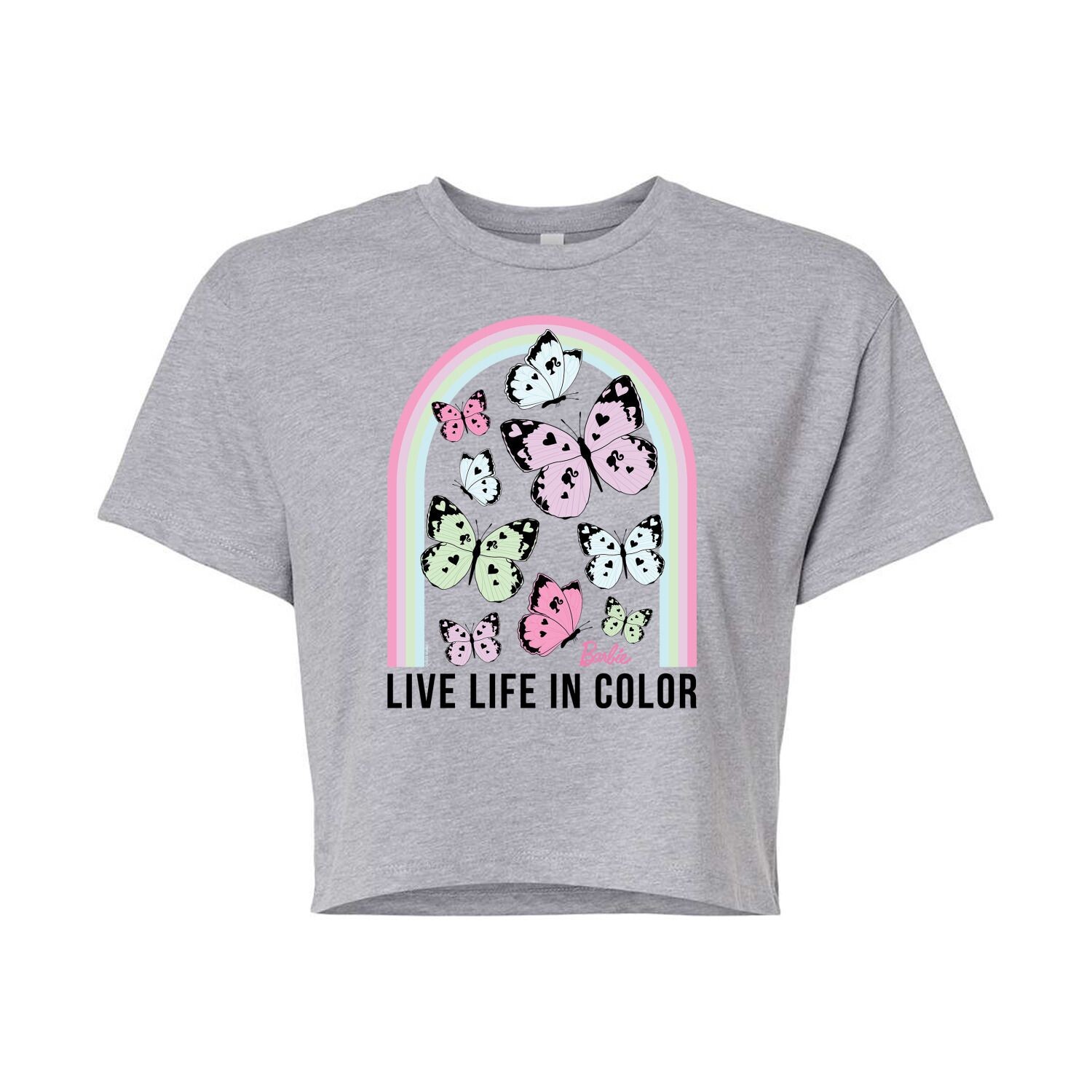 

Укороченная футболка Barbie Live Life для юниоров Licensed Character, серый