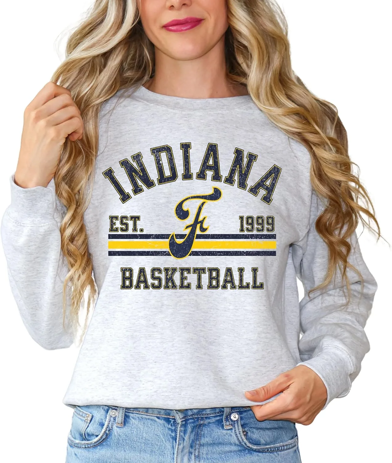 Винтажный свитшот Indiana Basketball | 90s стиль, потертый крюк для женщин и мужчин | Ретро баскетбол, унисекс подарок для фанатов