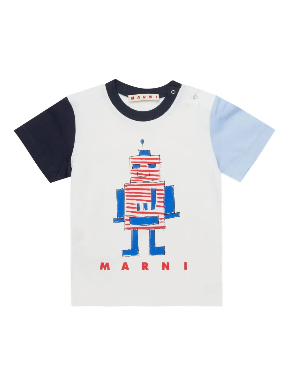 

Футболка с изображением робота Marni Kids, белый