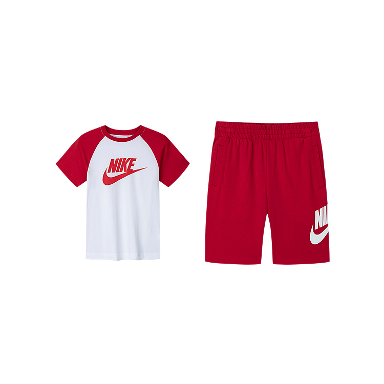 

Nike Повседневная спортивная одежда в стиле preppy красная для детей 3-7 лет