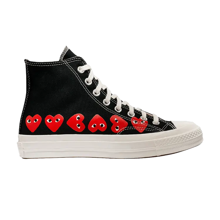 

Кроссовки Converse Comme des Garçons PLAY x Chuck 70 High 'Multi Heart - Black', черный