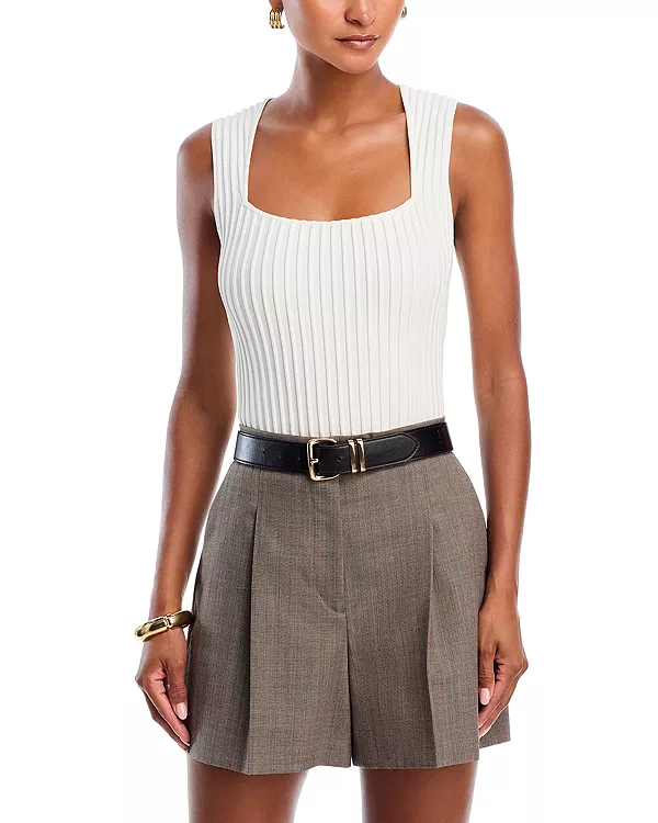 

Османская жатая вязаная майка French Connection, белый