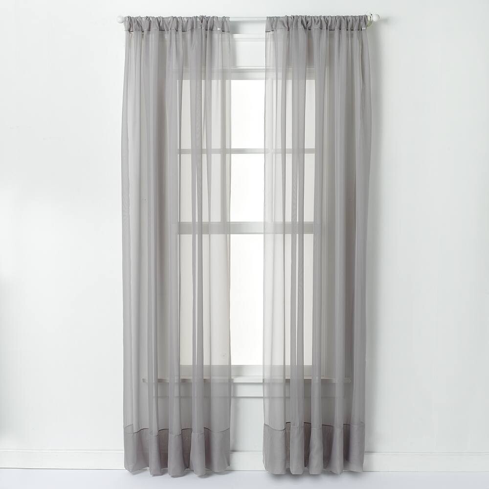 

Оконные шторы 1-панельная оконная занавеска Soho Voile Curtainworks, цвет Silver