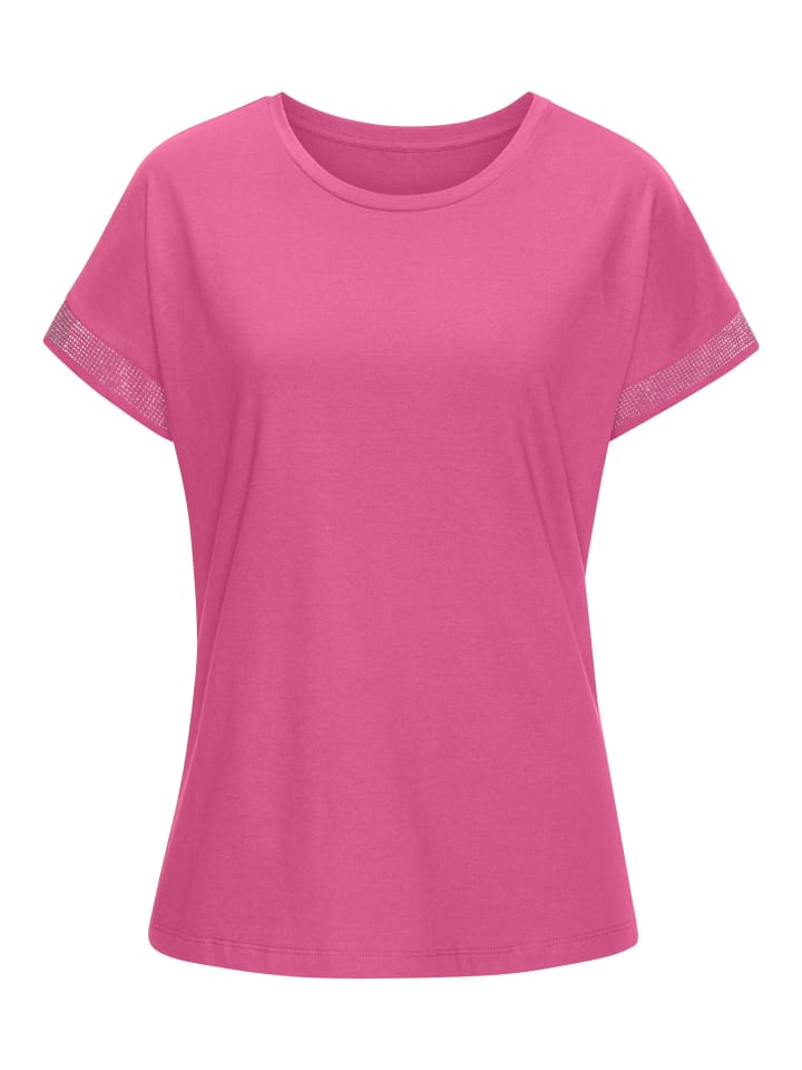 

Рубашка с короткими рукавами розового цвета LASCANA