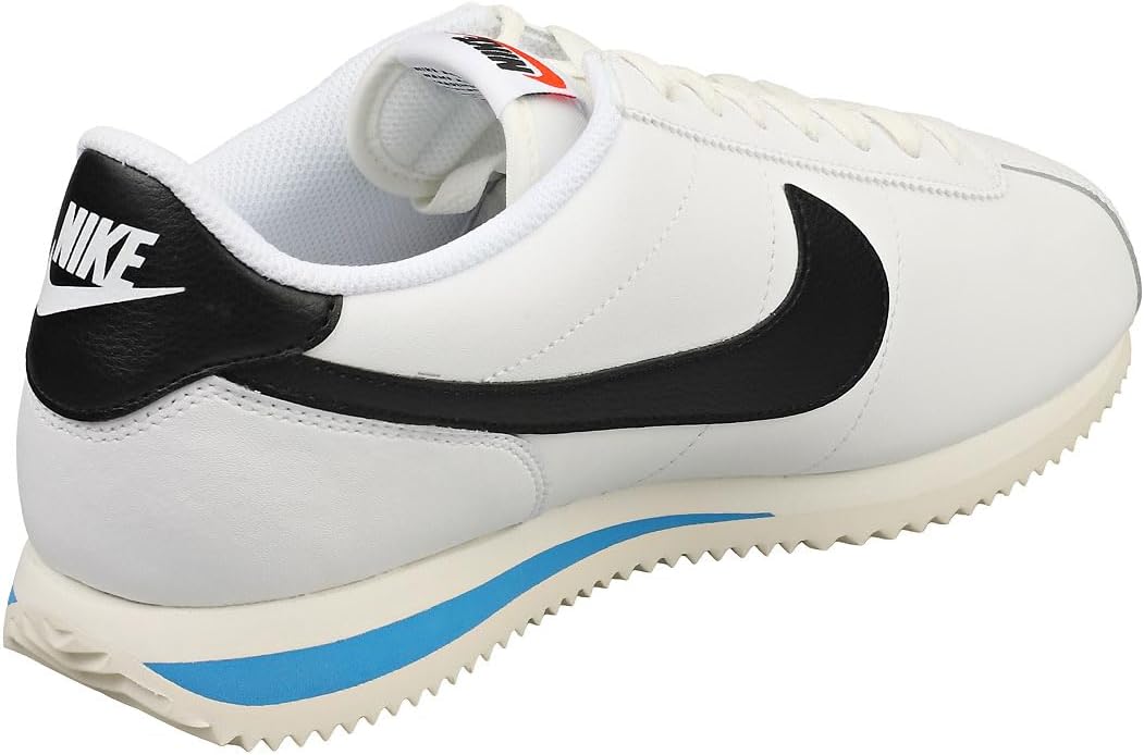NIKE Cortez, кроссовки мужские, White Black Light Photo Blue Candle — фото 2